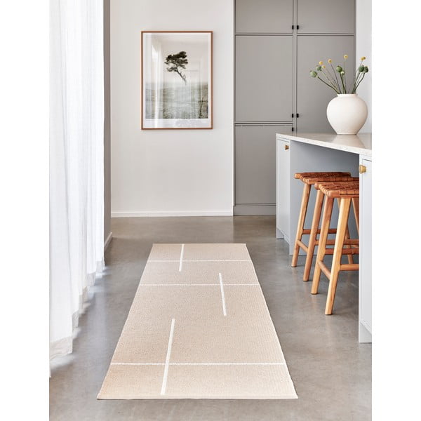 Passatoia da interno/esterno beige 70x180 cm Fred Beige – Pappelina-image-1