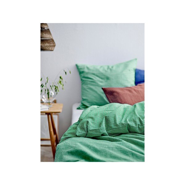 Lenzuolo da camera in cotone verde per letto singolo 140x220 cm Cheerful - Södahl-image-1
