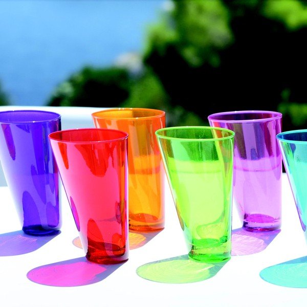 Set di decanter e 2 bicchieri rossi realizzati a mano Ponza - Surdic-image-4