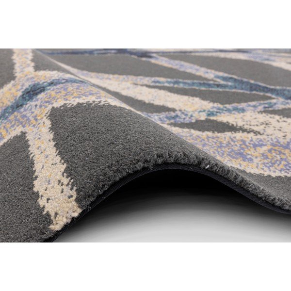 Tappeto in lana blu scuro 133x180 cm Sticks - Agnella-image-2