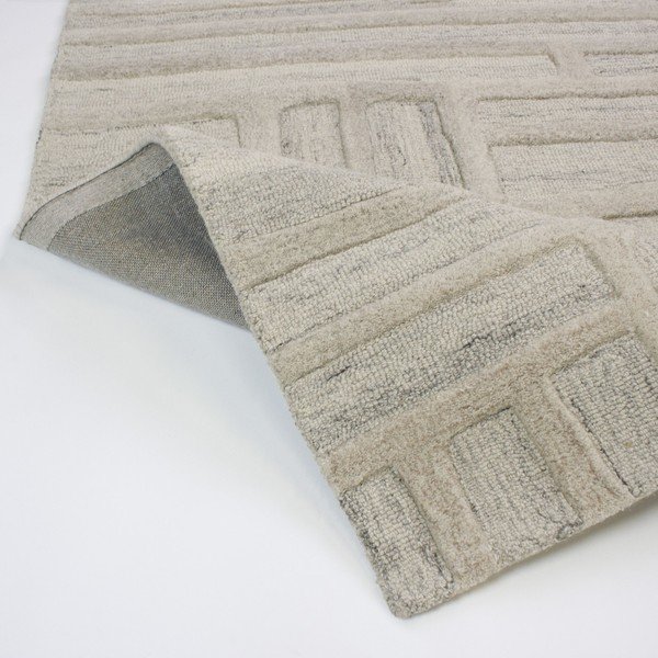 Tappeto greige in lana tessuto a mano 140x200 cm Elva  – Flair Rugs-image-2