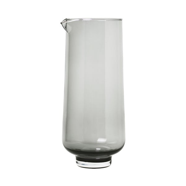 Caraffa per acqua in vetro nero, 1,1 l Flow - Blomus