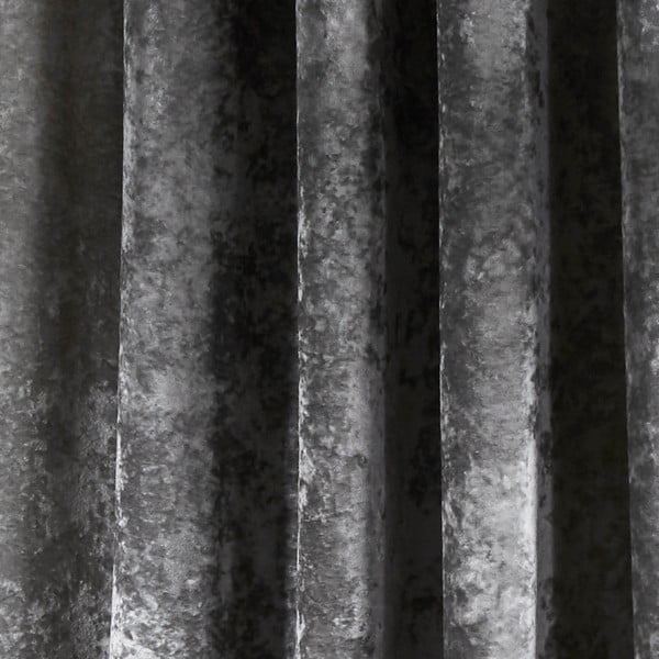 Tende grigie in set da 2 168x229 cm Crushed Velvet - Catherine Lansfield-image-2