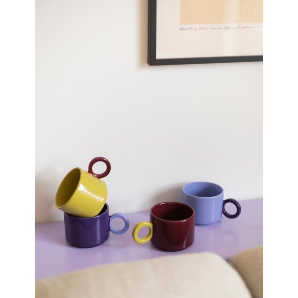 Tazza viola scuro in gres 280 ml Lou – ONA-image-1
