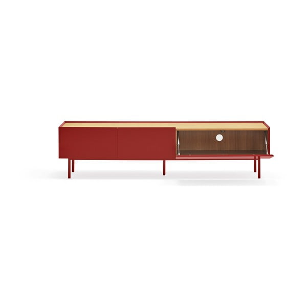 Mobile TV rosso scuro effetto rovere 180x45 cm Arista - Teulat-image-4