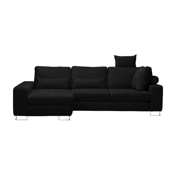 Divano letto angolare nero, angolo sinistro Alpha - Windsor & Co Sofas