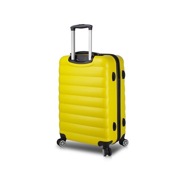 Valigia da viaggio gialla su ruote con porta USB Valigia grande My Valice COLORS RESSNO - Myvalice