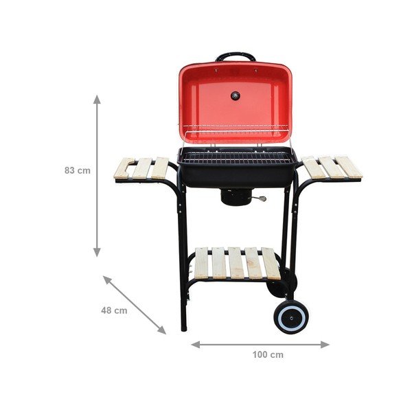 Červený zahradní gril Crido Consulting Barbecue-image-1