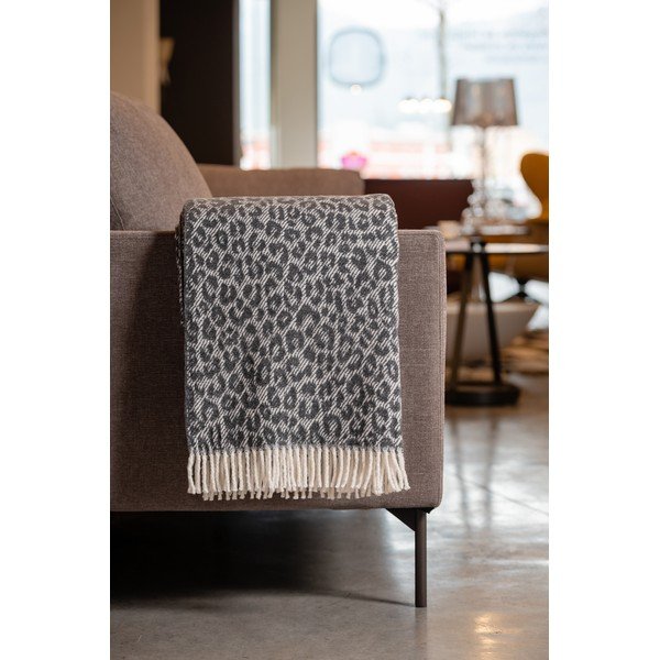 Coperta grigio scuro , 140 x 180 cm Leopard - Euromant-image-1