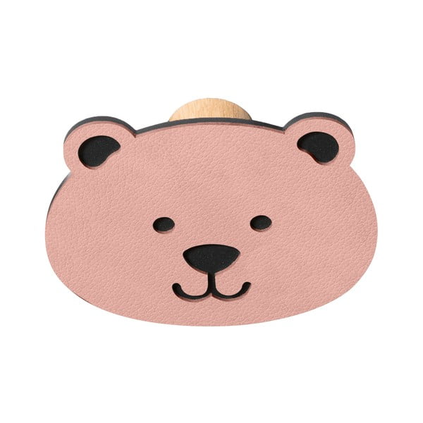 Gancio da parete rosa in acciaio Bear Dot Nupo – LIND DNA