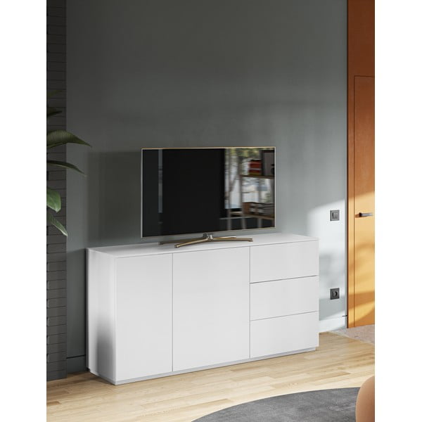 Cassettiera bassa bianca 160x84 cm Join - TemaHome-image-4