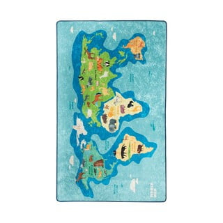 Tappeto antiscivolo blu per bambini , 100 x 160 cm Map - Conceptum Hypnose