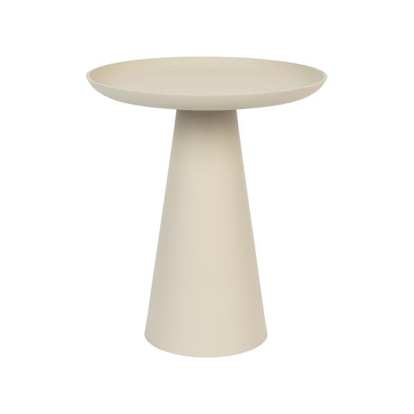 Tavolino in alluminio beige , ø 39,5 cm Ringar - White Label