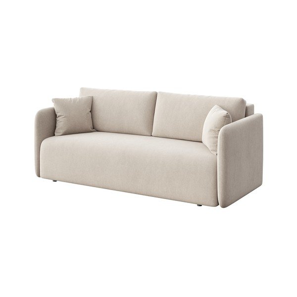 Divano beige allungabile rivestito in velluto 220 cm Chaum – Rodier-image-2