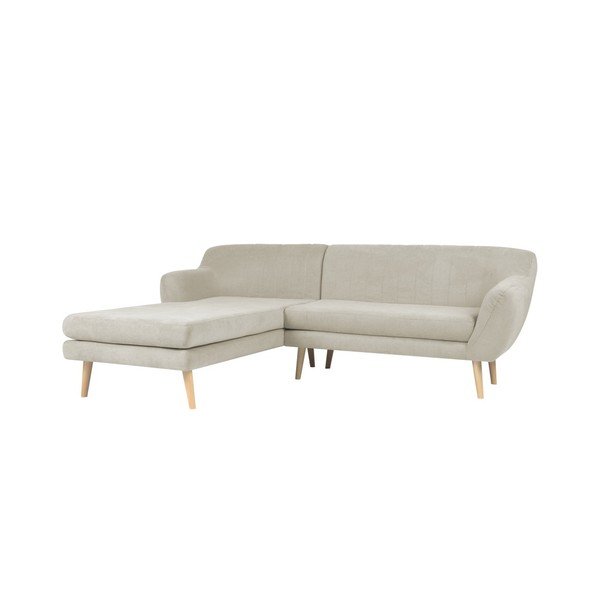 Divano beige con lettino sul lato sinistro Sardaigne - Mazzini Sofas-image-1