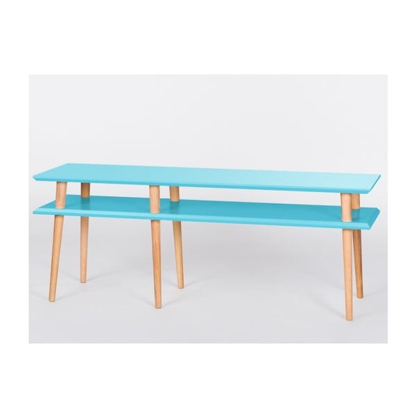 Tavolino Mugo Dark Turquoise, 119 cm (larghezza) e 45 cm (altezza) - Ragaba