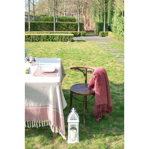 Coperta in cotone marrone-grigio, 130 x 170 cm Waffle - Tiseco Home Studio-image-3