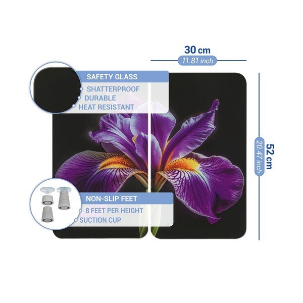 Set di copri fornelli in vetro temperato 2 pz 52x30 cm Abdeckplatte  – Wenko-image-4