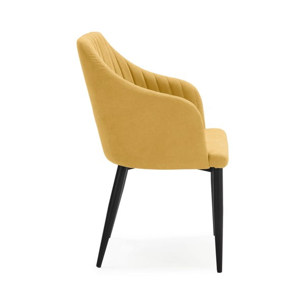 Set di sedie da pranzo gialla in imbottito 2 pz Nadi – Marckeric-image-3