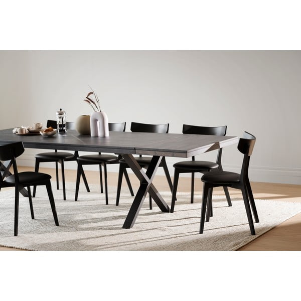 Piano del tavolo da pranzo in rovere marrone scuro Brooklyn - Rowico-image-1