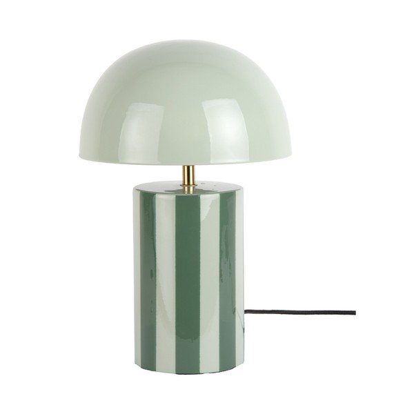 Lampada da tavolo verde in metallo (altezza totale 34 cm) Rayado – Leitmotiv