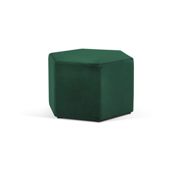 Lahvově zelený puf Milo Casa Marina, ⌀ 60 cm