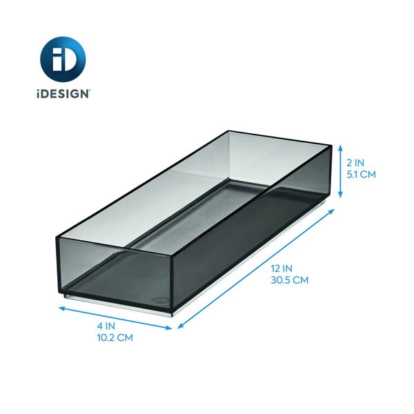 Organizer da bagno nero opaco per cosmetici in plastica riciclata - iDesign-image-4