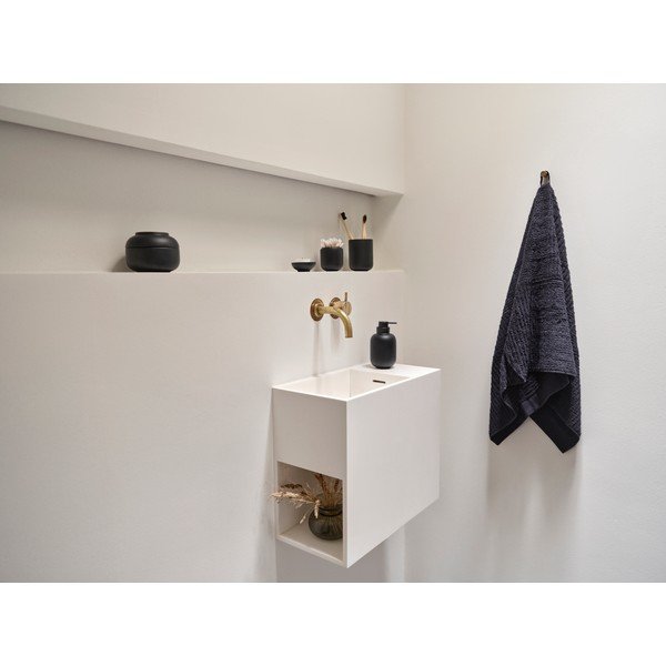 Organizer da bagno nero in gres per dischetti di cotone Sensu – Zone-image-2