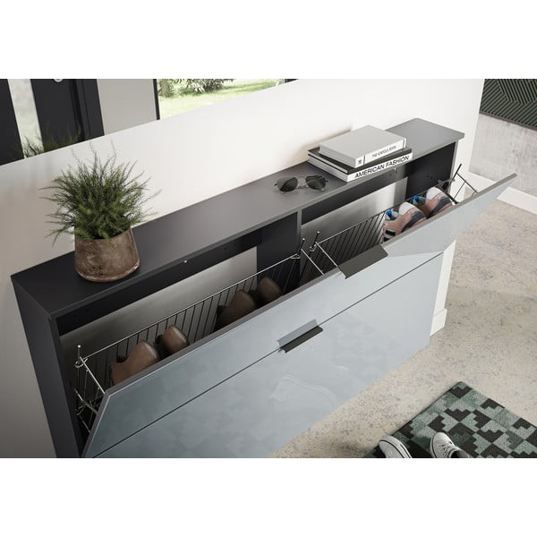 Scarpiera grigia con cerniera/cerniera Valega - Germania-image-3