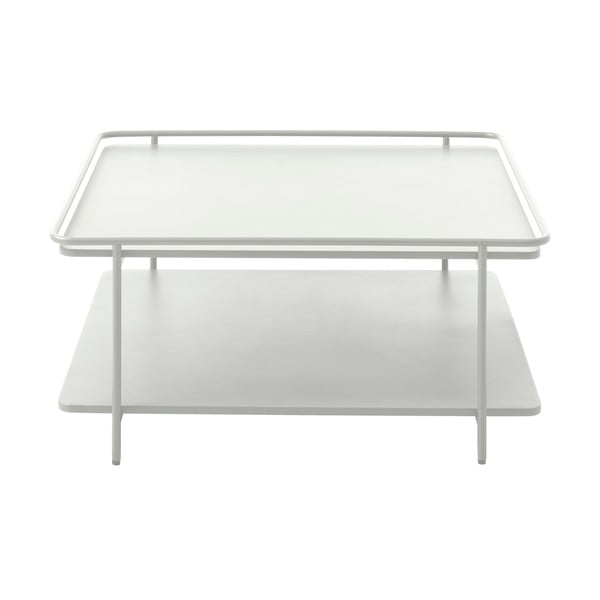 Tavolino da salotto grigio chiaro in metallo 75x75 cm Yuba – Unique Furniture