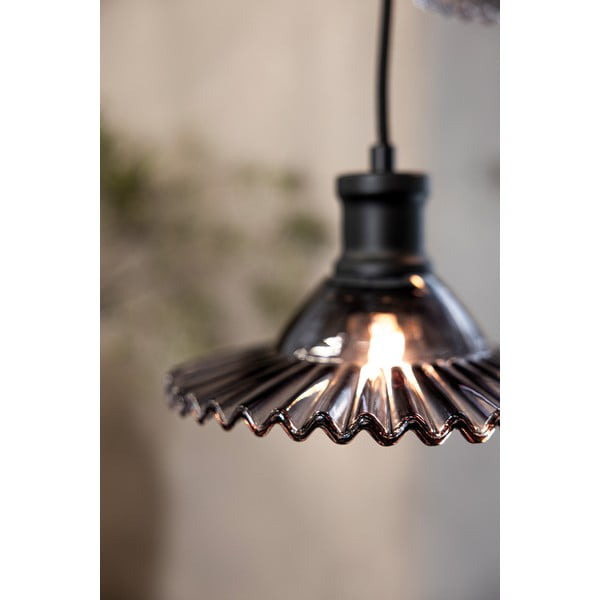 Lampadario nero con paralume in vetro ø 22 cm Novia – Markslöjd-image-3