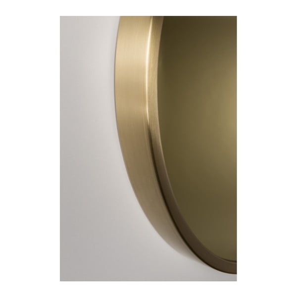 Specchio da parete in acciaio dorato , ø 60 cm Bandit - Zuiver-image-3