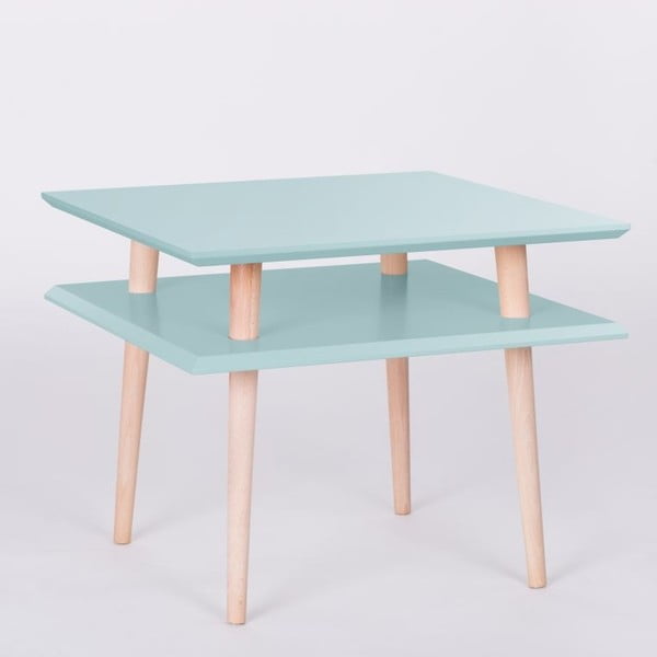 Tavolino UFO Square Light Turquoise, 55 cm (larghezza) e 45 cm (altezza) - Ragaba