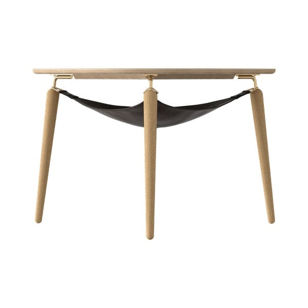 Tavolino rotondo in legno di quercia in colore naturale ø 80 cm Hang Out - UMAGE