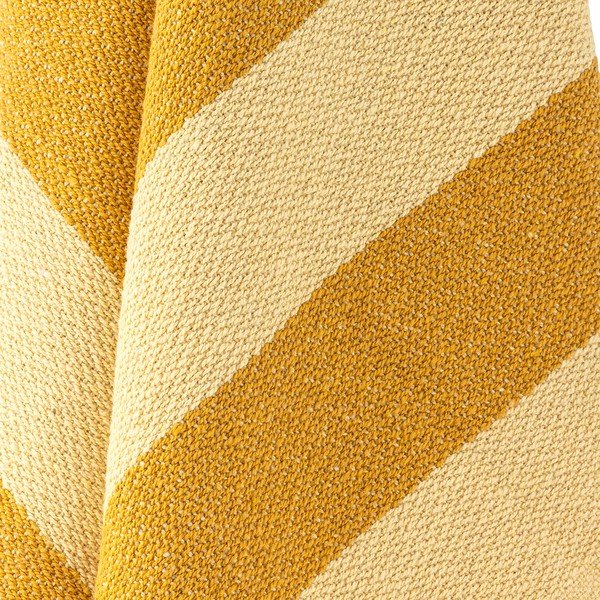Coperta gialla in cotone riciclato 130x160 cm Frello – Bloomingville-image-4