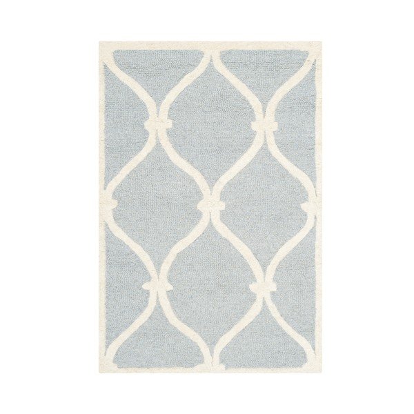 Tappeto Hugo in lana blu chiaro, 152 x 91 cm - Safavieh