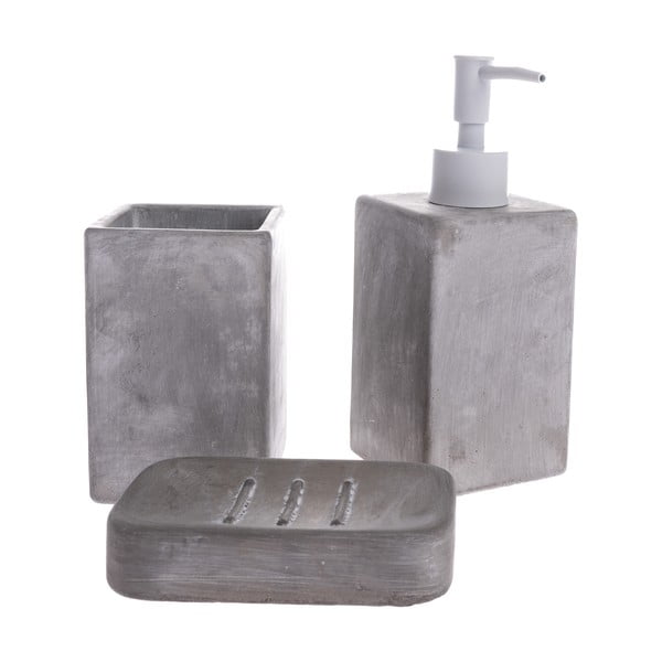 Set di accessori da bagno grigi - Dakls