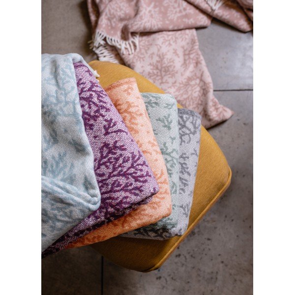 Plaid rosa con contenuto di cotone , 140 x 180 cm Coral - Euromant-image-1