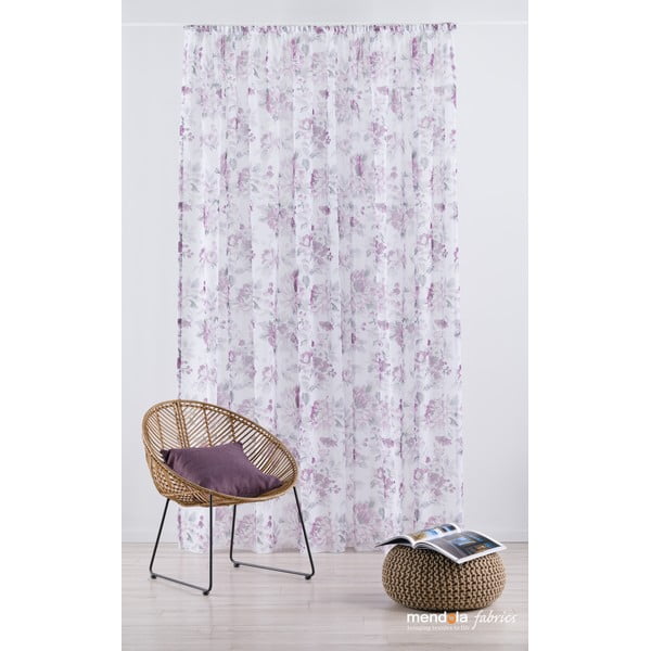 Tenda bianco-viola 300x260 cm Elsa - Mendola Fabrics