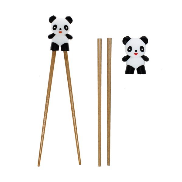 Bacchette da allenamento per bambini di colore naturale in legno Panda – Rex London-image-3