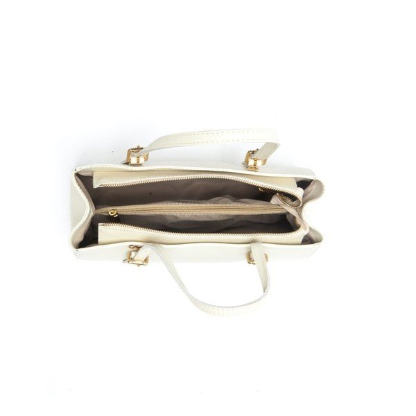 Krémová kožená kabelka Isabella Rhea Licuala-image-3