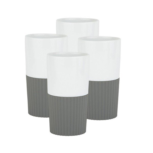 Sada 4 ks porcelánových hrnků Confetti Grey