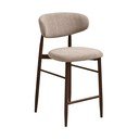 Sgabello da bar beige/marrone scuro imbottito (altezza della seduta 65 cm) Levanto – House Nordic