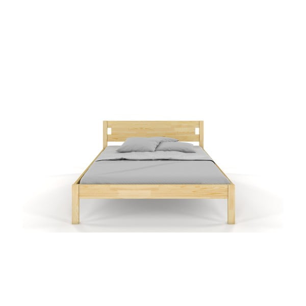 Letto matrimoniale in legno di pino 180x200 cm in colore naturale Laxbaken - Skandica-image-1