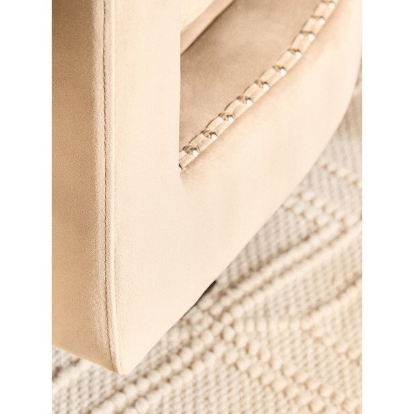Poltrona marrone chiaro girevole con rivestimento in velluto Hestia – Premier Housewares-image-3
