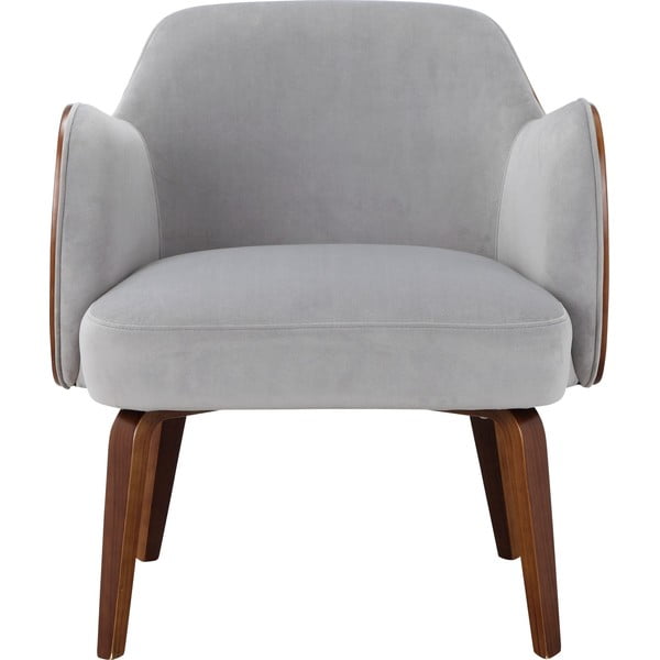 Poltrona in velluto grigio Haruko - Støraa-image-1