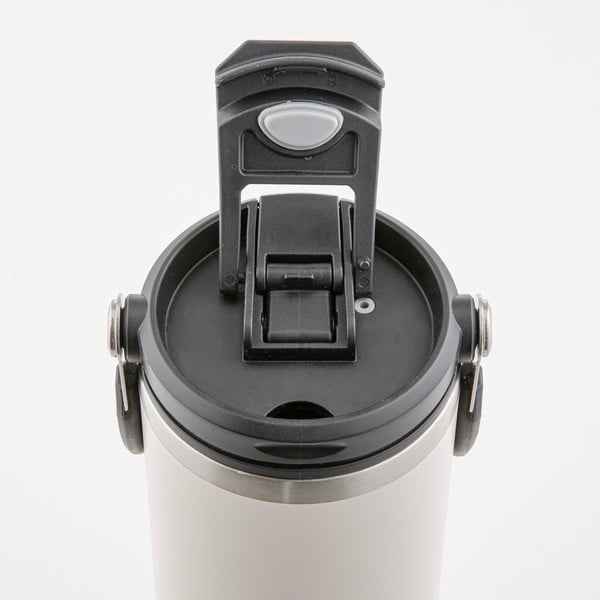 Bottiglia bottiglia da viaggio beige in acciaio inox 1 l Eco – Ladelle-image-4