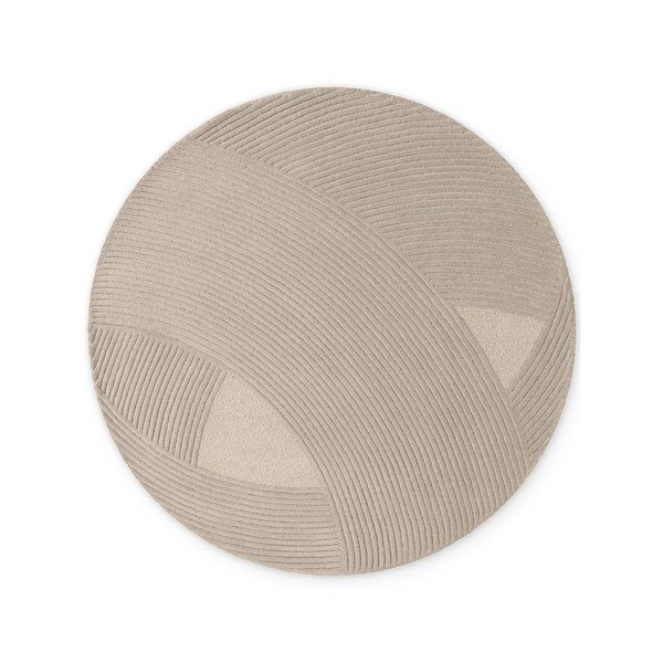 Tappeto rotondo beige in lana ø 200 cm Kensington Victoria – Ted Baker