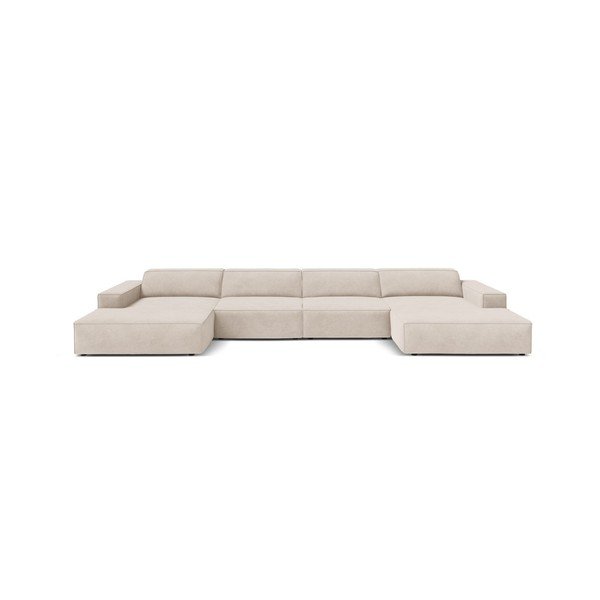 Divano angolare componibile color crema (a U) Jodie – Micadoni -image-1