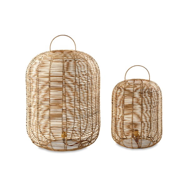 Lampada da tavolo in vimini, altezza 65 cm Noko - Nkuku-image-2